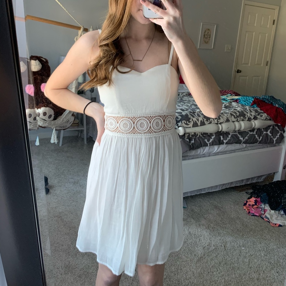 White cutout dress